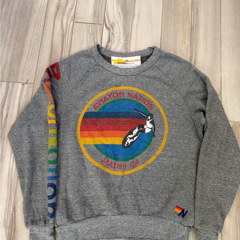 Aviator Nation sweatshirt with Malibu Logo